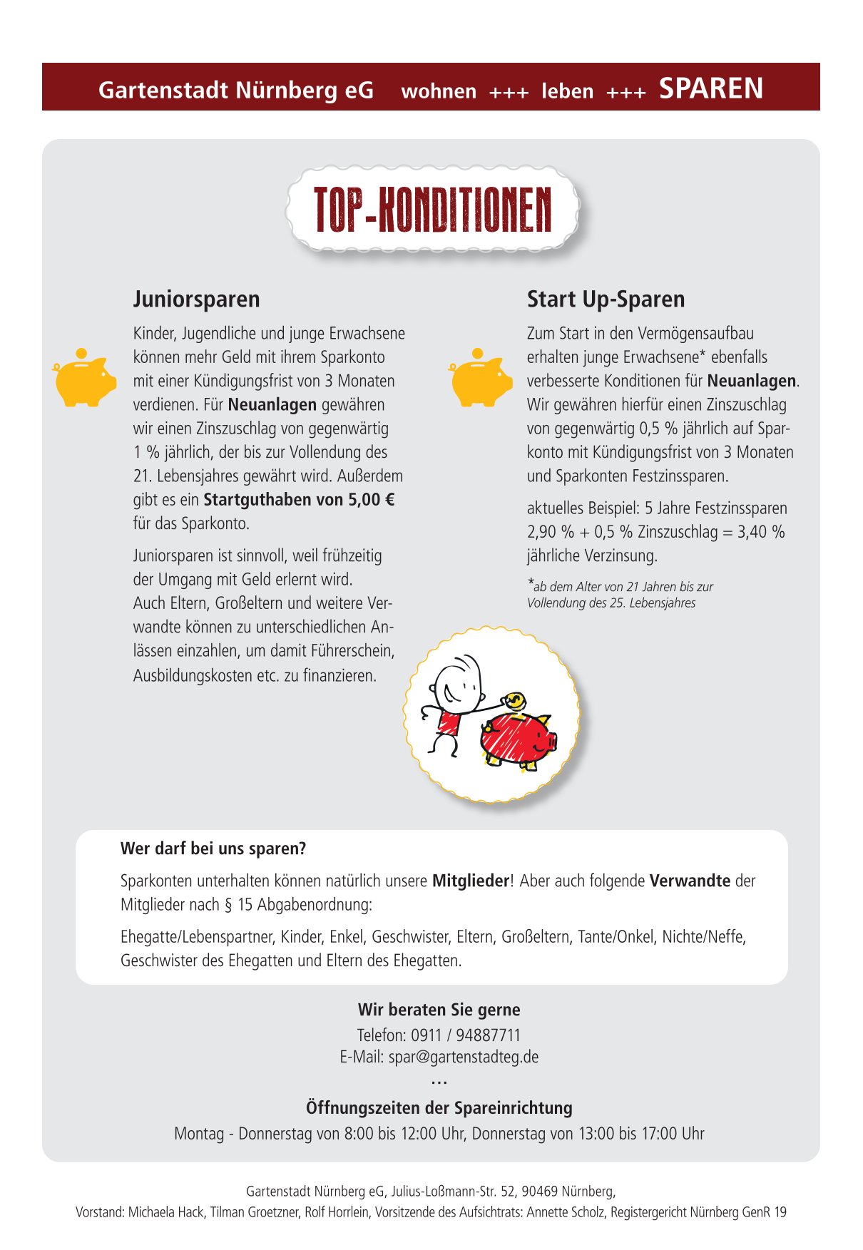 Top-Konditionen, Juniorsparen Start Up-Sparen