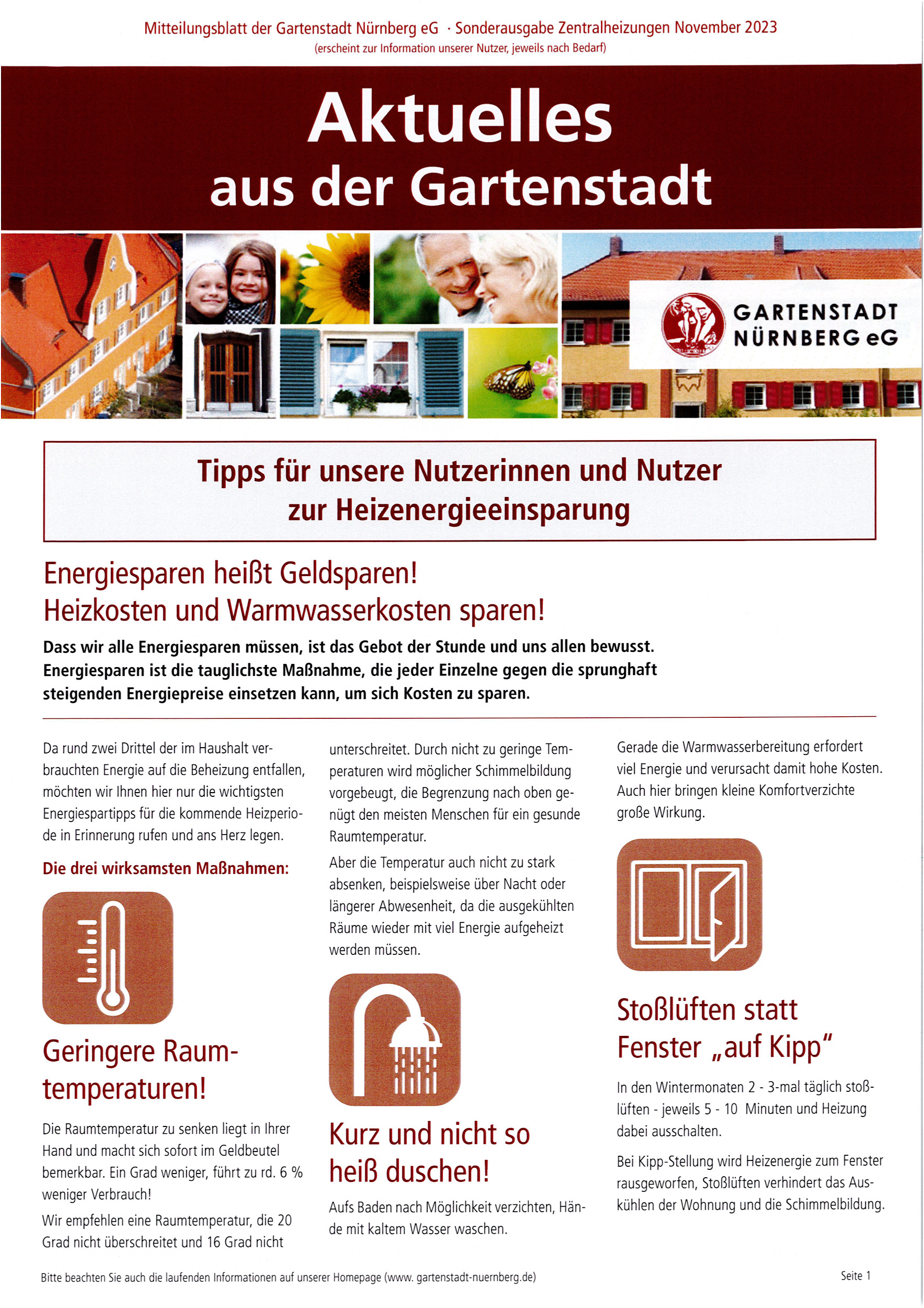 Tipps für unsere Nutzer*innen zur Heizungsenergiesparung